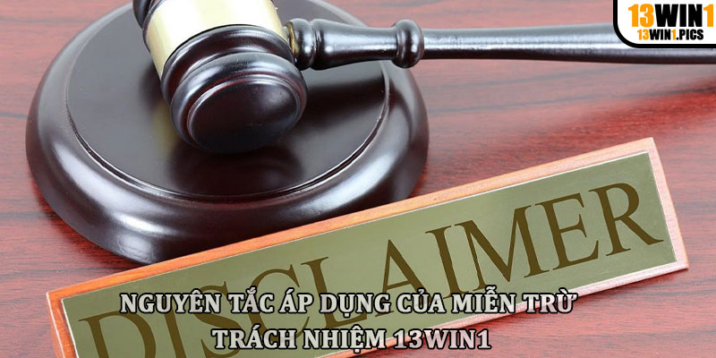 Nguyên tắc áp dụng của miễn trừ trách nhiệm 13win1